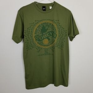 Men's Obey Military Green T-Shirt